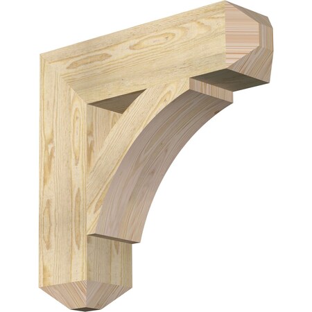 Ekena Millwork Thorton Craftsman Rough Sawn Bracket, Douglas Fir, 6"W x 24"D x 24"H BKT06X24X24THR04RDF
